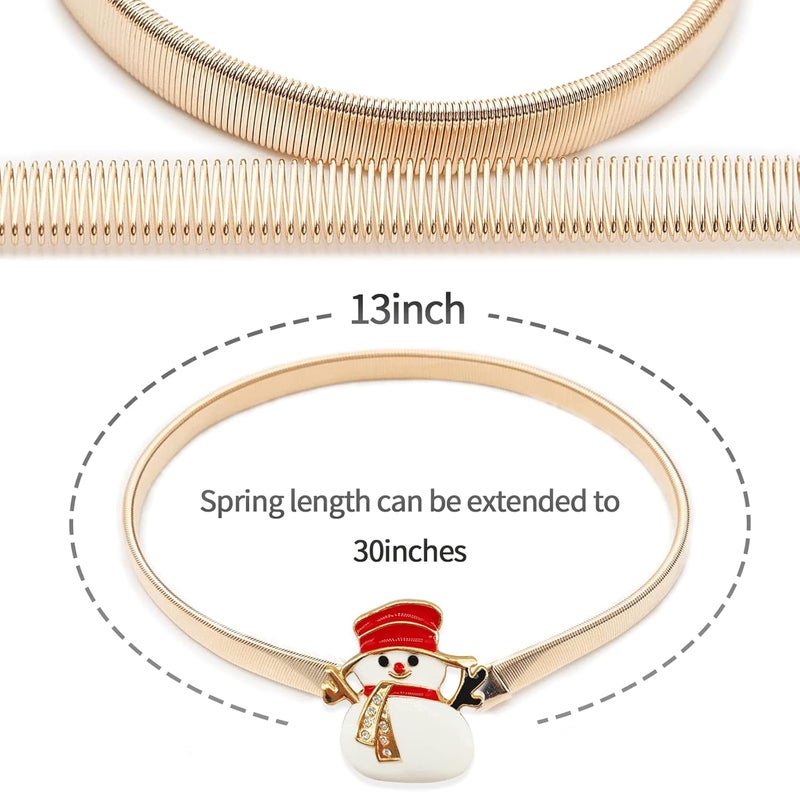 LLPMutu 4 Pack Christmas Curtain Tieback Buckle Aluminum Alloy Spring Design Curtain Holdback Carving Design Christmas Curtain Ties for Drapes Curtain Ties Backs Modern Style Curtain Holdback Decor (Snowman) - Image 2
